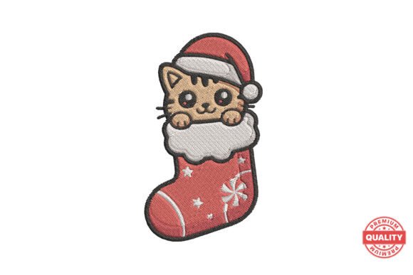 Christmas Cat in Stocking Embroidery Review