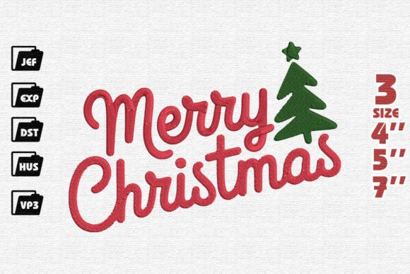 Classic Merry Christmas Script with Tree Design Review