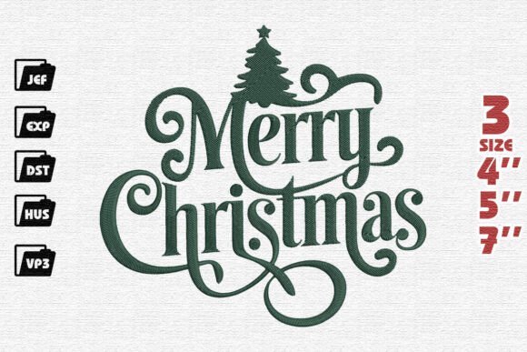 Elegant Forest Green Merry Christmas Flourish Review