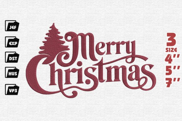 Elegant Merry Christmas Tree Flourish Embroidery Review