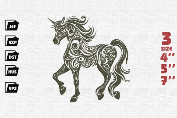 Elegant Ornate Unicorn Embroidery Design Review