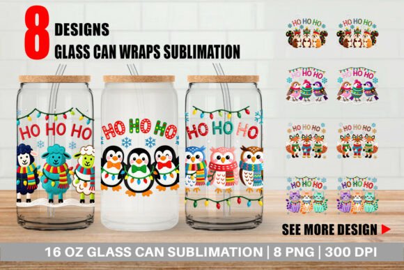 Faux Embroidery Holiday Animal Glass Can Review