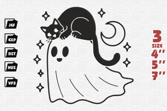 Ghost and Black Cat Embroidery Review