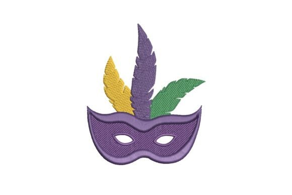 Mardi Gras Feather Mask Embroidery Design Review