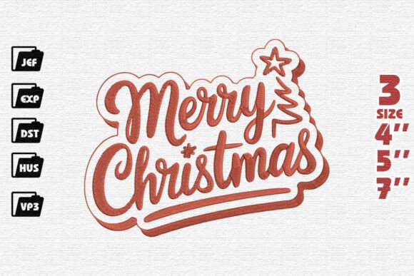 Retro Merry Christmas Script Embroidery Design Review