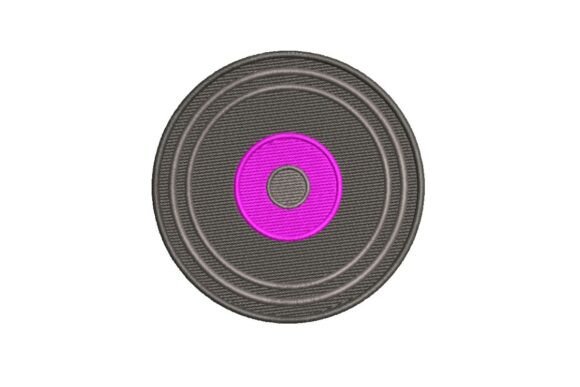 Retro Vinyl Record Embroidery Design Review