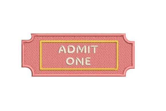 Vintage Admit One Ticket Embroidery Design Review